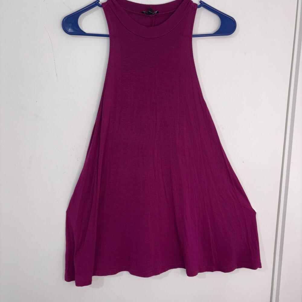 Express Women Sleeveless Tank Top Electric Fushia/Purple Small Flows Boho Girlie